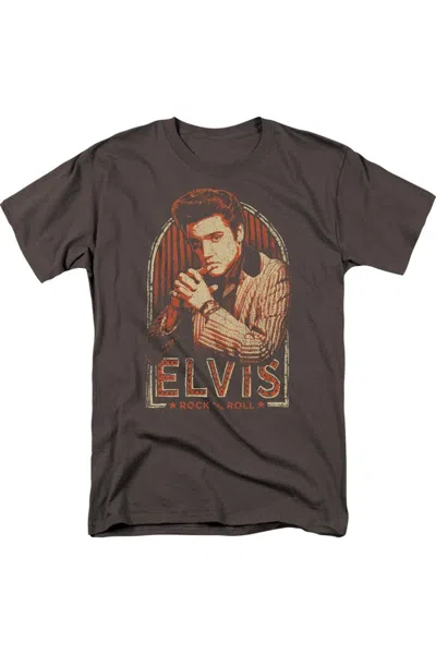 Gildan Elvis Presley Stripes Short Sleeve Adult Tee / T-shirt In Pink