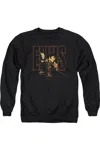 Gildan Elvis Presley Take My Hand Adult Crewneck Sweatshirt In Black