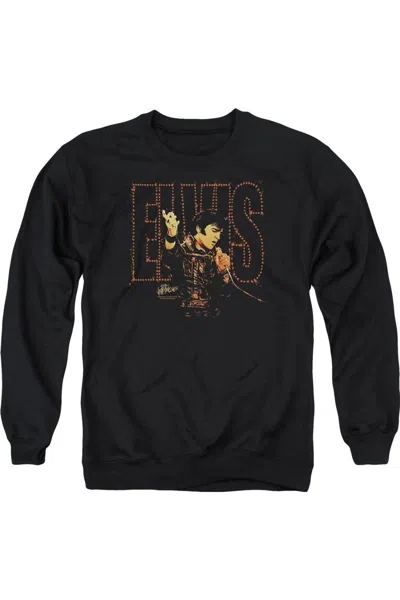 Gildan Elvis Presley Take My Hand Adult Crewneck Sweatshirt In Black