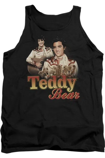 Gildan Elvis Presley Teddy Bear Adult Tank In Black