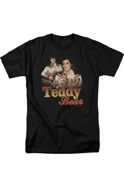 Gildan Elvis Presley Teddy Bear Short Sleeve Adult Tee / T-shirt In Black