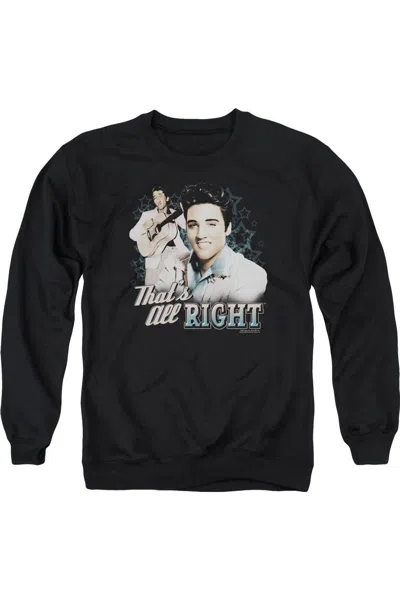 Gildan Elvis Presley Thats All Right Adult Crewneck Sweatshirt In Black