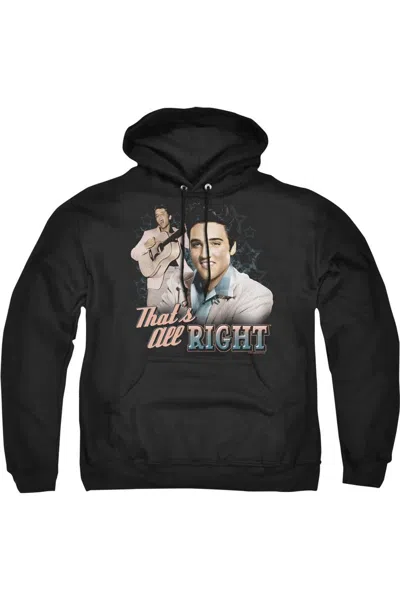 Gildan Elvis Presley Thats All Right Adult Pull Over Hoodie In Black