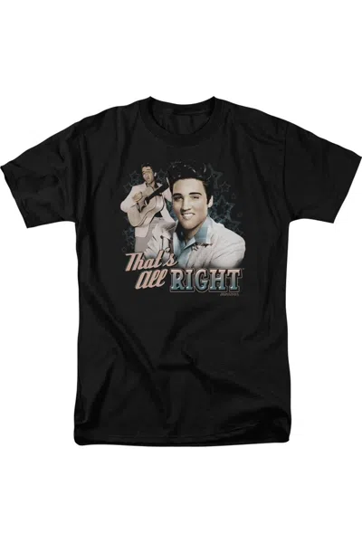Gildan Elvis Presley Thats All Right Short Sleeve Adult Tee / T-shirt In Black