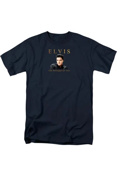 Gildan Elvis Presley The Wonder Of You Short Sleeve Adult Tee / T-shirt In Blue