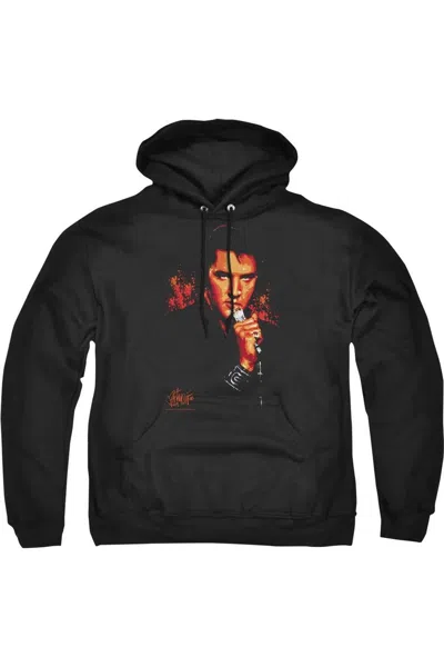 Gildan Elvis Presley Trouble Adult Pull Over Hoodie In Black