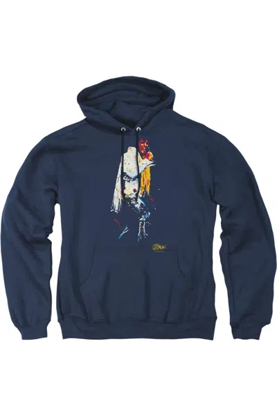 Gildan Elvis Presley Yellow Scarf Adult Pull Over Hoodie In Blue