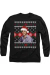 Gildan Elvis Ugly Christmashort Sleeveweater Adult Crewneck Sweatshirt In Black