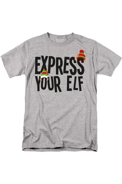 Gildan Express Your Christmas Elf Unisex Adult T-shirt In Gray