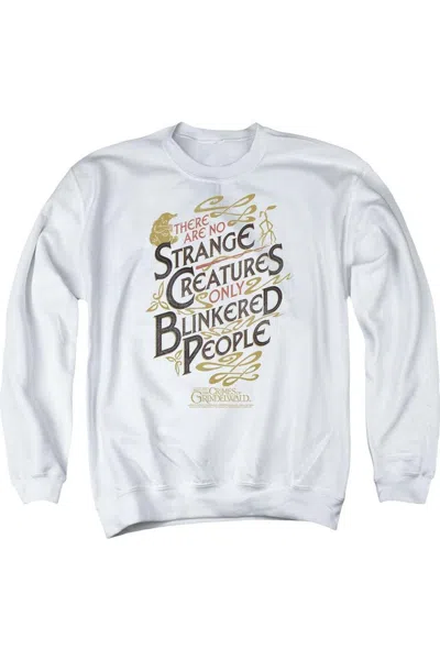 Gildan Fantastic Beasts 2 Blinkered People Adult Crewneck Sweatshirt In White