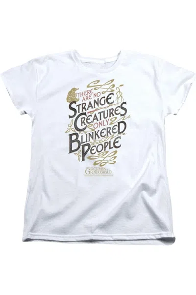 Gildan Fantastic Beasts 2 Blinkered People Short Sleeve Women´s Tee / T-shirt In White