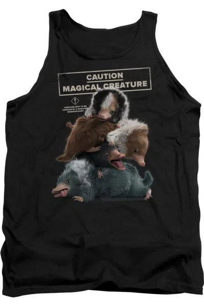 Gildan Fantastic Beasts 2 Cuddle Puddle Adult Tank Top In Black