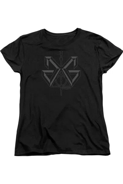 Gildan Fantastic Beasts 2 Grindelwald Sigil Short Sleeve Women´s Tee / T-shirt In Black