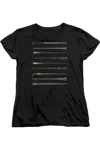 Gildan Fantastic Beasts 2 Wands Short Sleeve Women´s Tee / T-shirt In Black