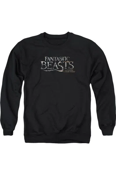 Gildan Fantastic Beasts Logo Adult Crewneck Sweatshirt In Black