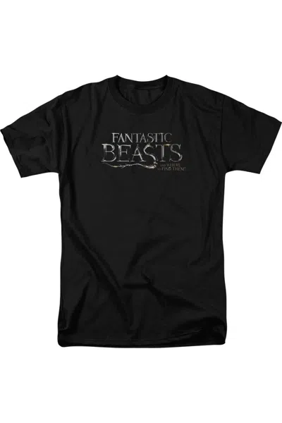 Gildan Fantastic Beasts Logo Short Sleeve Adult Tee / T-shirt In Black