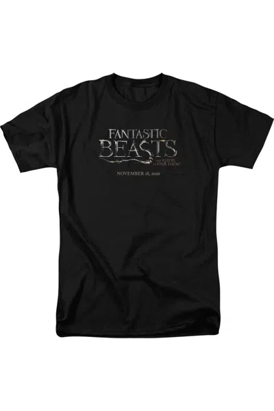 Gildan Fantastic Beasts Logo Short Sleeve Adult Tee / T-shirt In Black