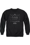 Gildan Fantastic Beasts Magic To Work Here Adult Crewneck Sweatshirt In Black