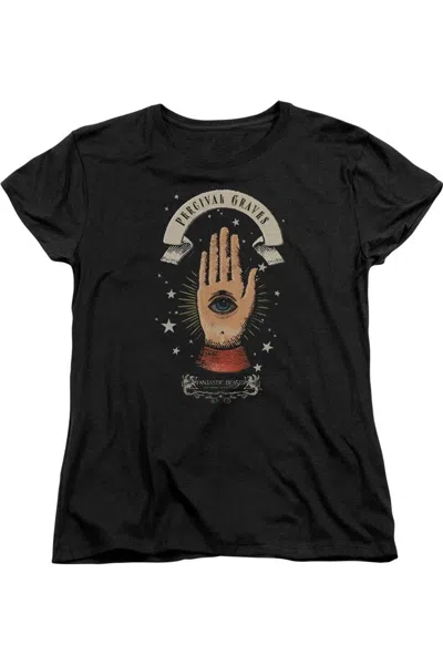 Gildan Fantastic Beasts Percival Graves Short Sleeve Womens Tee / T-shirt In Black