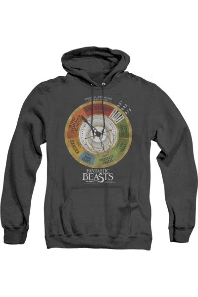 Gildan Fantastic Beasts Threat Gauge Adult Heather Hoodie / Hooded Sweatshirt In Black