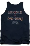 Gildan Fantastic Beasts Uk Us No Maj Adult Tank Top In Blue