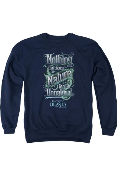 Gildan Fantastic Beasts Unnatural Adult Crewneck Sweatshirt In Blue