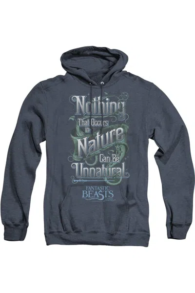 Gildan Fantastic Beasts Unnatural Adult Heather Hoodie / Hooded Sweatshirt In Blue