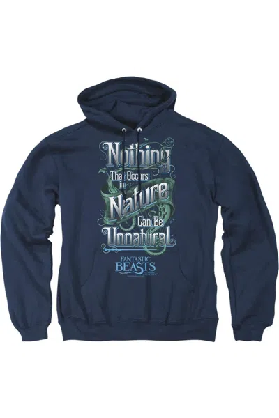 Gildan Fantastic Beasts Unnatural Adult Pull Over Hoodie / Hooded Sweatshirt In Blue