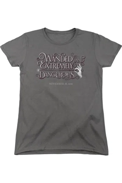 Gildan Fantastic Beasts Wanded Short Sleeve Womens Tee / T-shirt In Pink