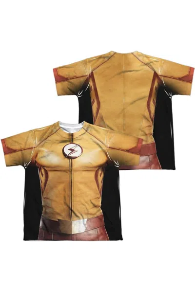 Gildan Flash Kid Flash Uniform (front/back Print) Short Sleeve Youth Poly Crew Tee / T-shirt In Multi