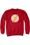 Gildan Dc Comics Flash Rough Flash Logo Adult Crewneck Sweatshirt In Red