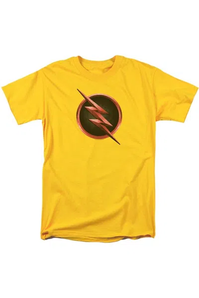 Gildan Flash Reverse Flash Logo Short Sleeve Adult Tee / T-shirt In Yellow