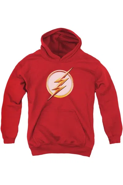 Gildan Kids' Flash Season 4 Logo Youth Pull Over Hoodie / Hooded Sweatshirt In Red