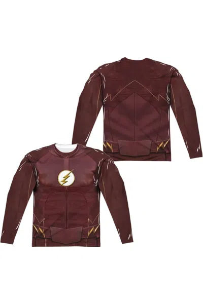 Gildan Flash Season Four Uniform (front/back Print) Long Sleeve Adult Poly Crew Tee / T-shirt In White