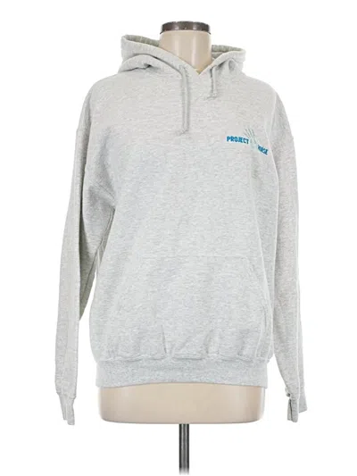 Pre-owned Gildan Fleece Jacket In Gray
