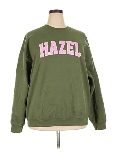 Pre-owned Gildan Fleece Jacket In Green