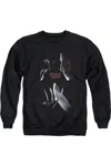 Gildan Freddy Vs Jason Face Off Adult Crewneck Sweatshirt In Black