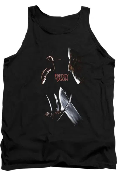 Gildan Freddy Vs Jason Face Off Adult Tank Top In Black