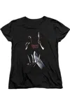 Gildan Freddy Vs Jason Face Off Short Sleeve Women´s Tee / T-shirt In Black