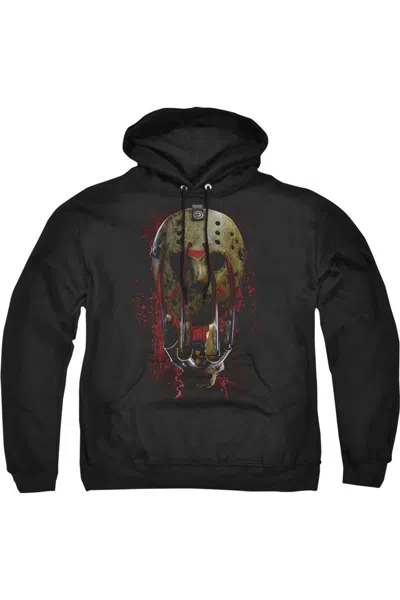 Gildan Freddy Vs Jason Mask And Claws Adult Pull Over Hoodie / Hooded Sweatshirt In Black