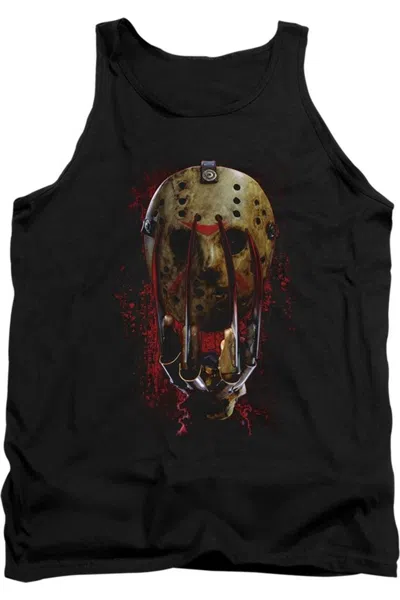 Gildan Freddy Vs Jason Mask And Claws Adult Tank Top In Black