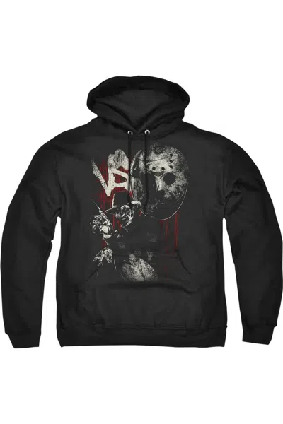 Gildan Freddy Vs Jason Scratches Adult Pull Over Hoodie / Hooded Sweatshirt In Black