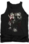 Gildan Freddy Vs Jason Scratches Adult Tank Top In Black