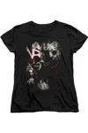 Gildan Freddy Vs Jason Scratches Short Sleeve Women´s Tee / T-shirt In Black