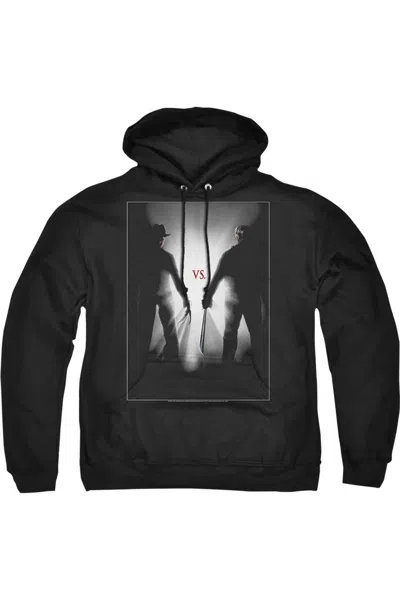 Gildan Freddy Vs Jason Silhouettes Adult Pull Over Hoodie / Hooded Sweatshirt In Black