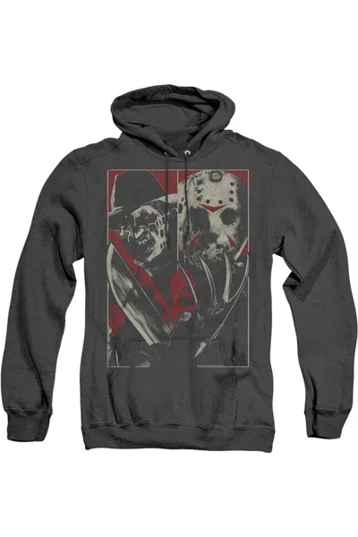Gildan Freddy Vs Jason Vs Adult Heather Hoodie / Hooded Sweatshirt In Black
