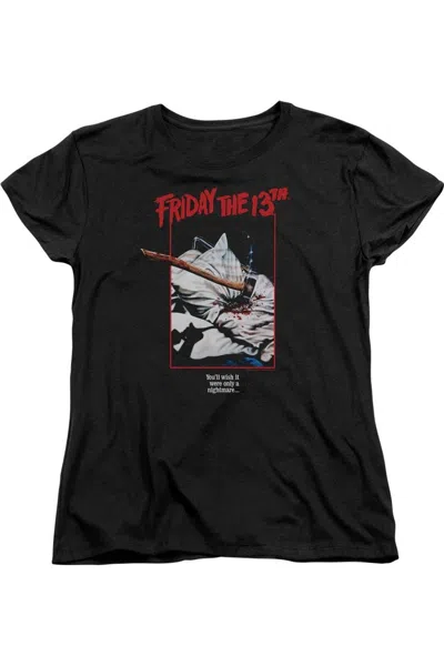 Gildan Friday The 13th Axe Poster Short Sleeve Women´s T-shirt In Red