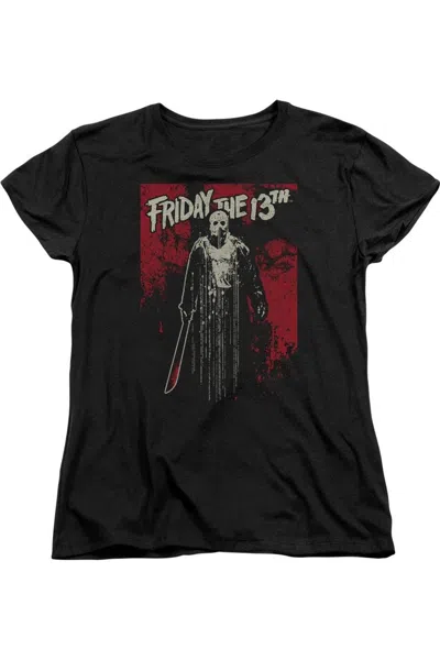 Gildan Friday The 13th Drip Short Sleeve Womens T-shirt In Black