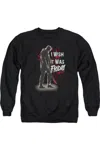 Gildan Friday The 13th I Wish It Was Friday Adult Crewneck Sweatshirt In Black