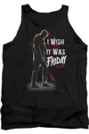 Gildan Friday The 13th I Wish It Was Friday Adult Tank Top In Black